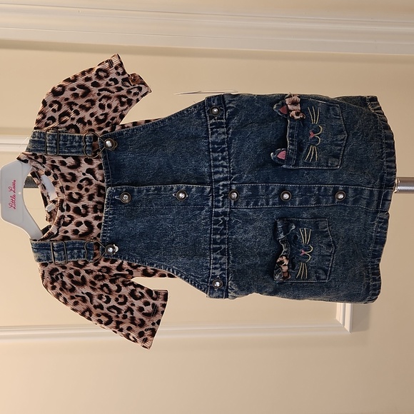 2 PC Jumper Set. Kitty Cat Denim & Animal Print Set. NWT Mix n Match Style! - Picture 3 of 16